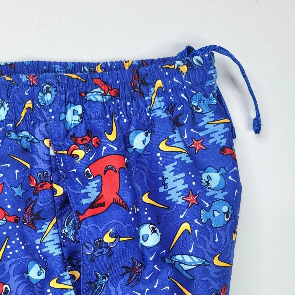 Nike Kids Boys Size XL Blue Hammerhead Shark Swim Shorts